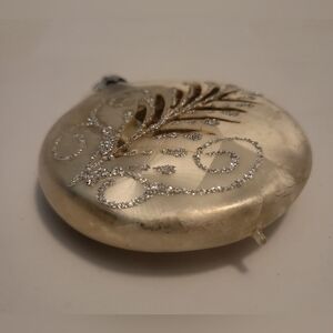 Gold Glass Disc Ornament